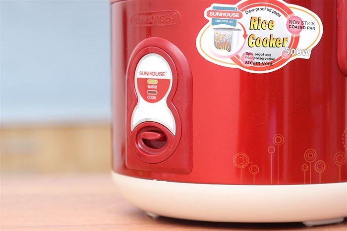Nồi cơm điện Sunhouse 1.2 lít SH8215 Màu Đỏ