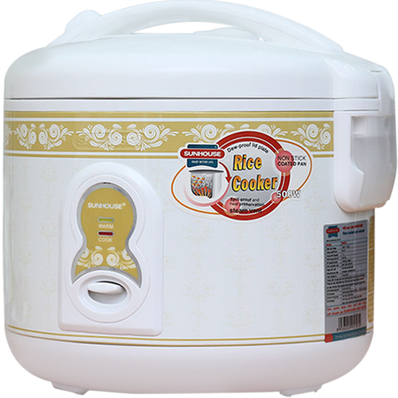 Nồi cơm điện Sunhouse 1.2 lít SH8215 Màu Vàng