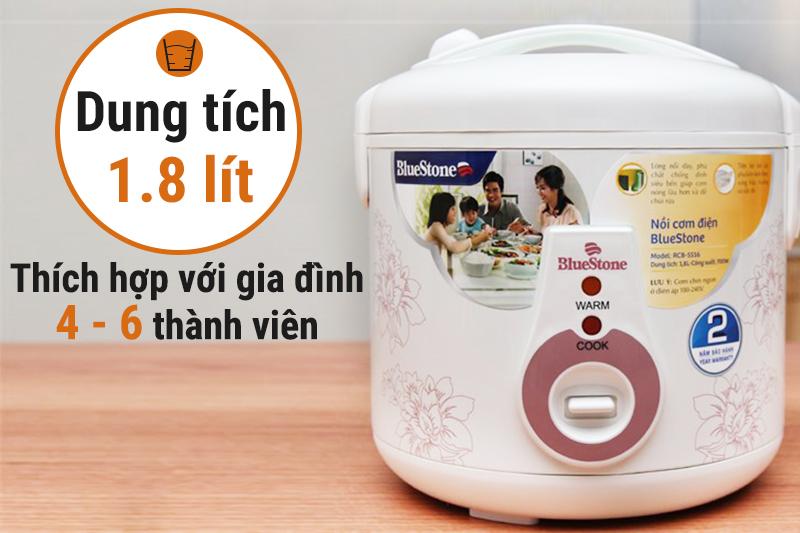 Nồi cơm điện nắp gài 1.8 lít Bluestone RCB-5516