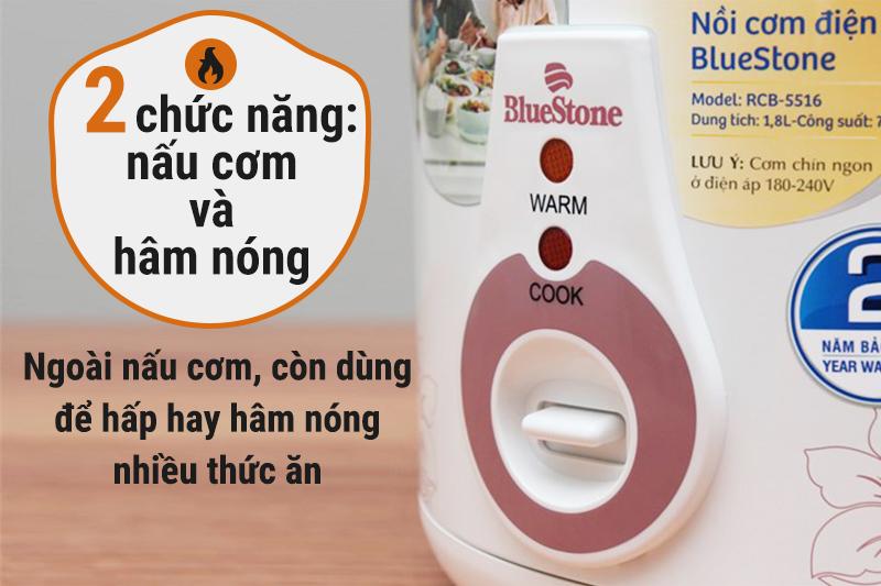 Nồi cơm điện nắp gài 1.8 lít Bluestone RCB-5516