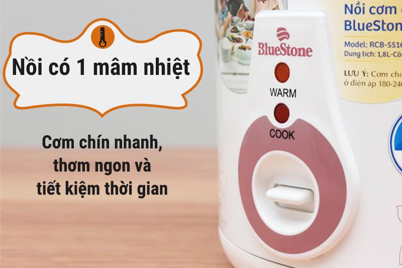 Nồi cơm điện nắp gài 1.8 lít Bluestone RCB-5516