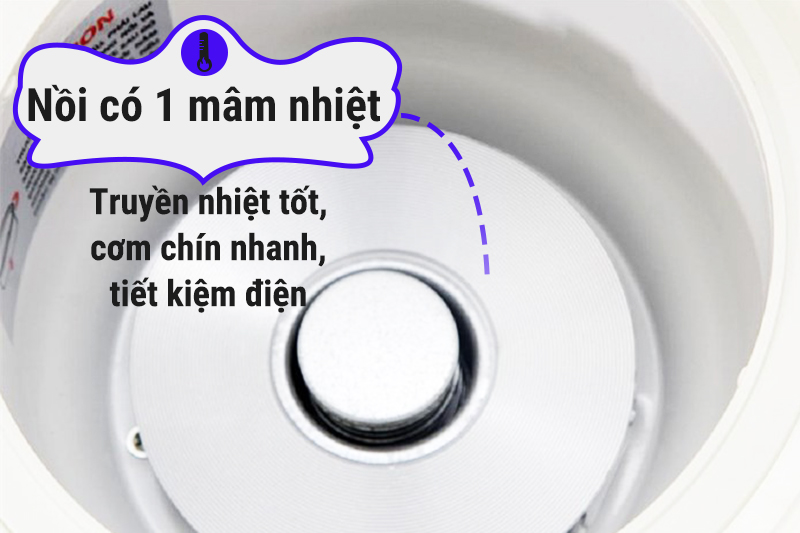 Nồi cơm điện nắp gài Comet 0.6 lít CM-8006