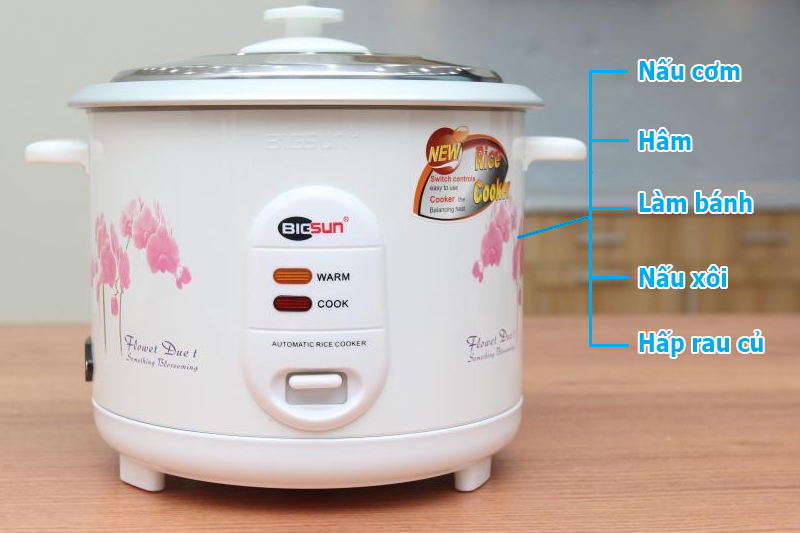 Nồi cơm điện nắp rời Bigsun 1.8 lít BR-18CL