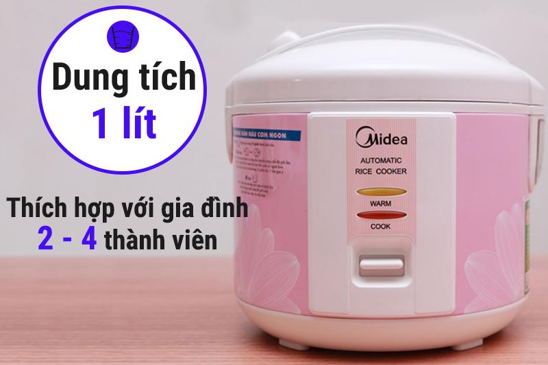 Nồi cơm điện nắp gài Midea 1 lít MR-CM1005