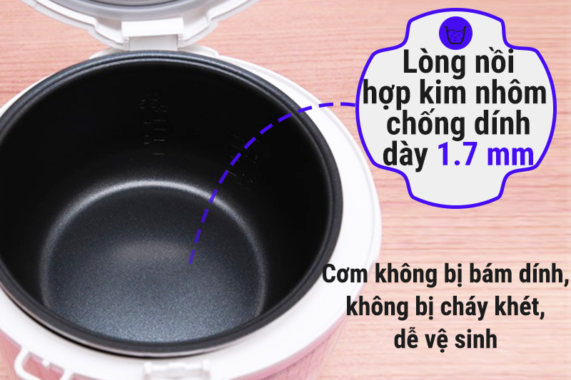 Nồi cơm điện nắp gài Midea 1 lít MR-CM1005