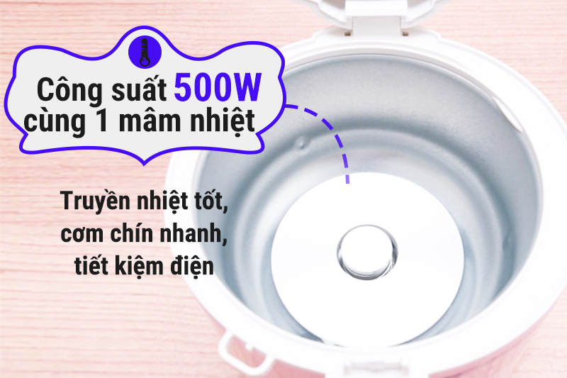 Nồi cơm điện nắp gài Midea 1 lít MR-CM1005