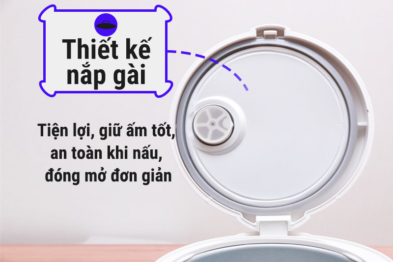 Nồi cơm điện nắp gài Midea 1 lít MR-CM1005
