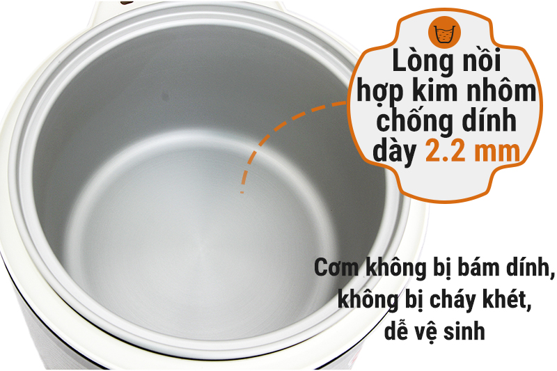 Nồi cơm điện nắp gài Sharp 1.8 lit KS-N1802V