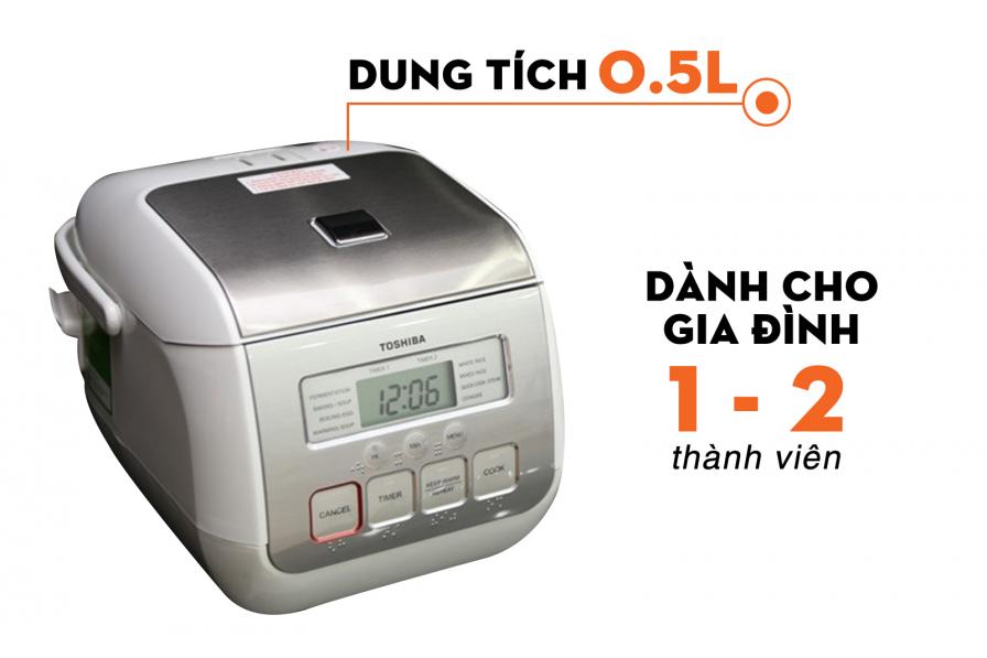 Nồi cơm điện tử Toshiba 0.5 lít RC-5MS(WT)VN
