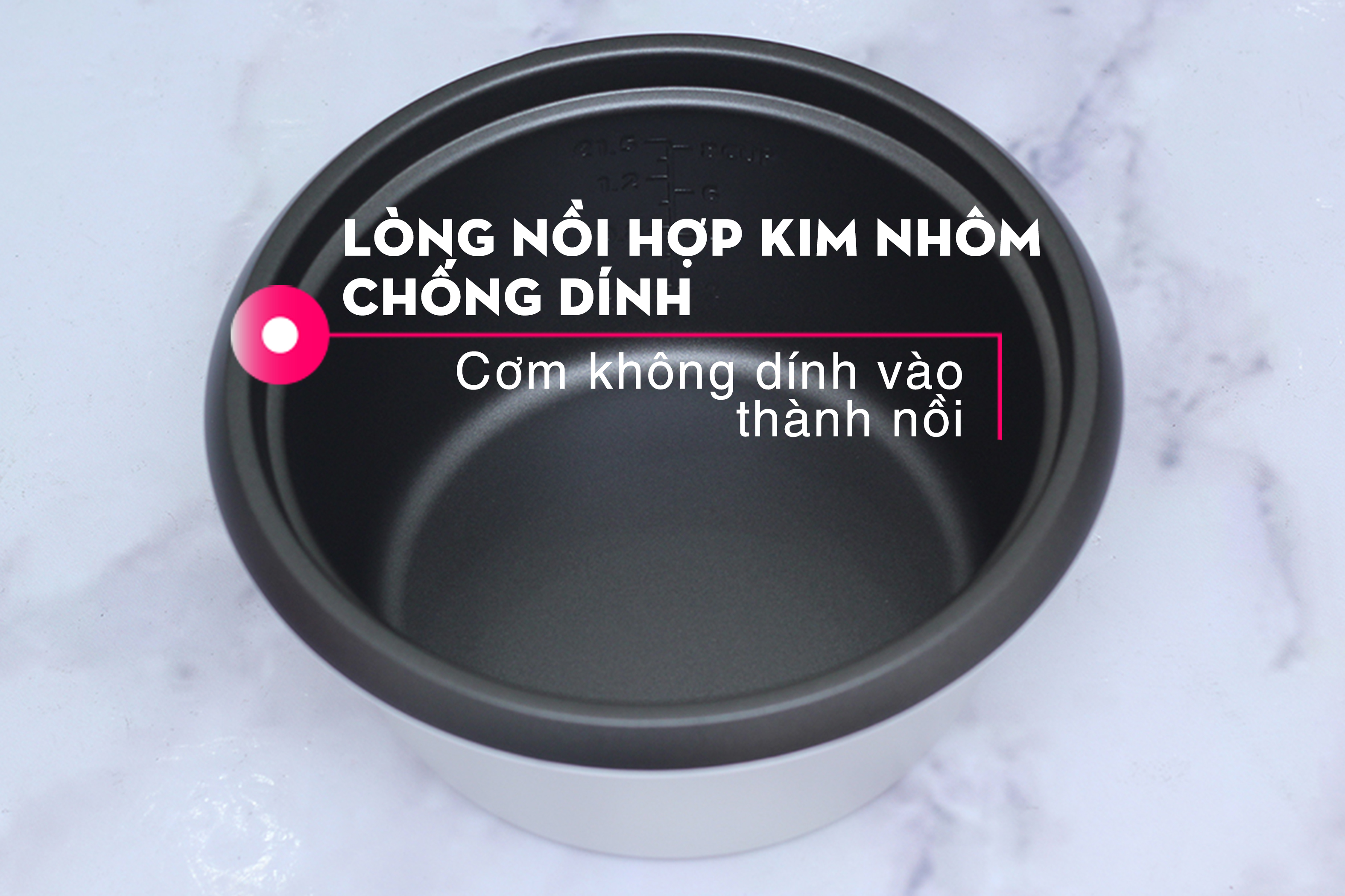 Nồi cơm điện nắp rời Delites 1.5 lít NCR1501