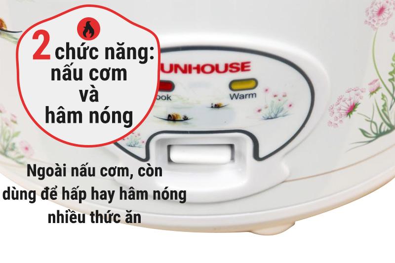 Nồi cơm điện nắp gài Sunhouse 1.8 lít SHD8602