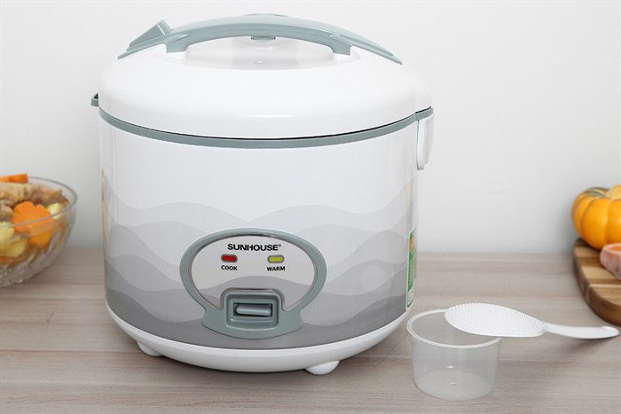 Nồi cơm nắp gài Sunhouse 1.8 lít SHD8602 Màu Trắng