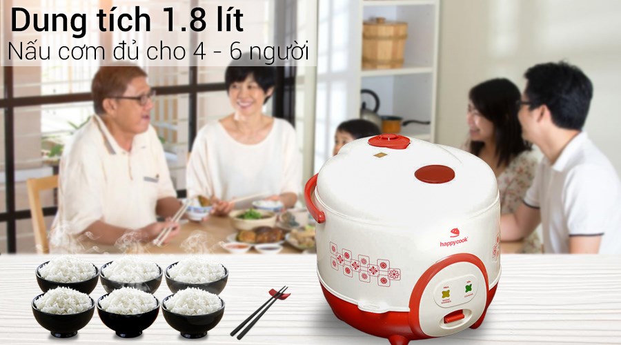 Nồi cơm nắp gài Happycook 1.8 lít HC-180A