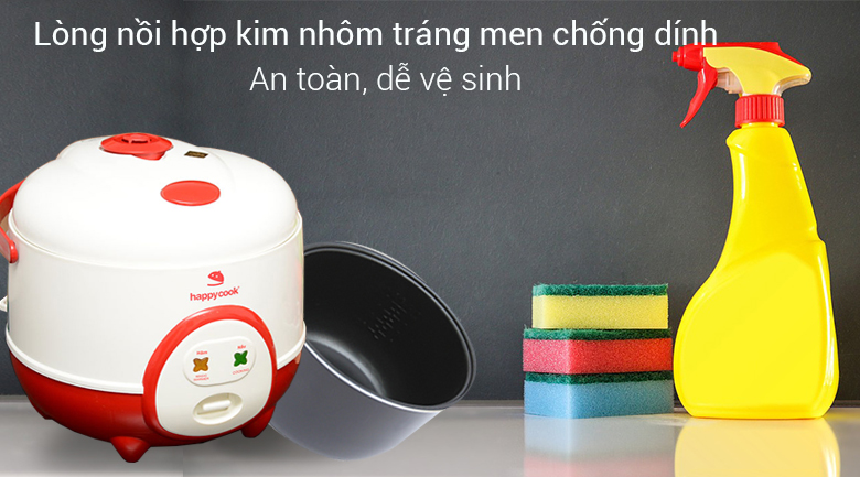 Nồi cơm điện Happycook 0.6 lít HC-60 Đỏ