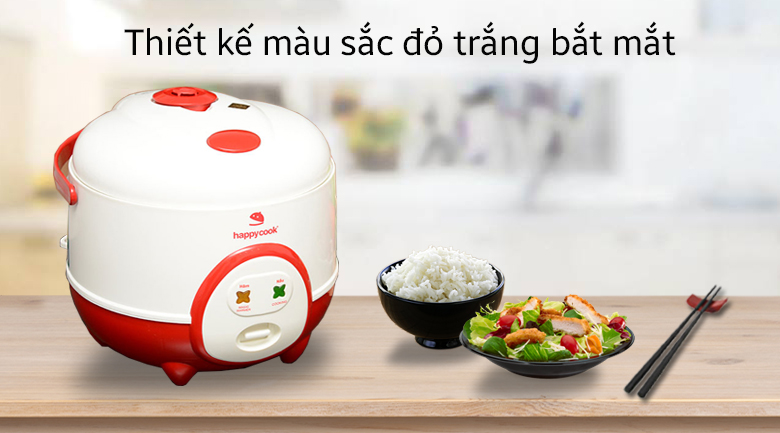 Nồi cơm điện Happycook 0.6 lít HC-60 Đỏ