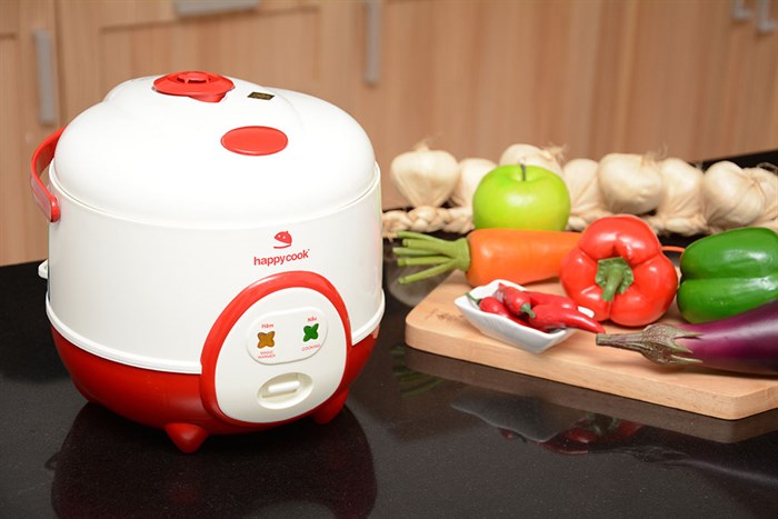 Nồi cơm điện Happycook 0.6 lít HC-60 Đỏ Màu Trắng - Đỏ