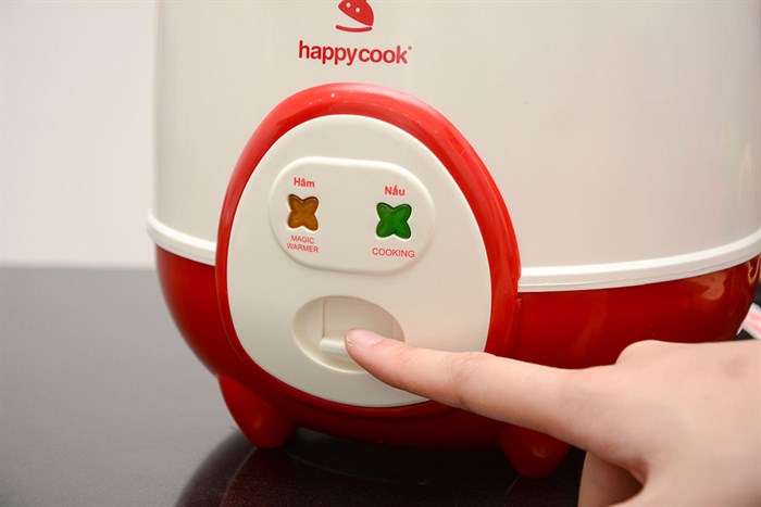 Nồi cơm điện Happycook 0.6 lít HC-60 Đỏ Màu Trắng - Đỏ