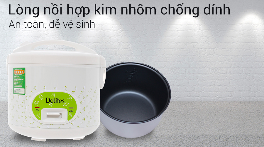 Nồi cơm điện Delites 1.8 lít NCG1801 01