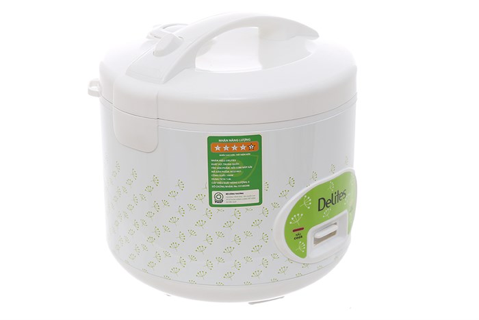 Nồi cơm điện Delites 1.8 lít NCG1801 01 Màu Trắng - Xanh lá