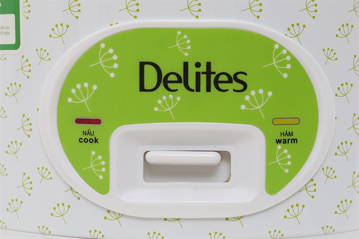 Nồi cơm điện Delites 1.8 lít NCG1801 01 Màu Trắng - Xanh lá