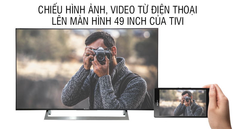 Android Tivi Sony 4K 49 inch KD-49X8000E
