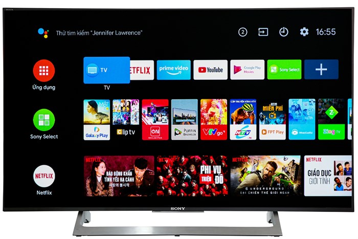 Android Tivi Sony 4K 49 inch KD-49X8000E Màu Đen