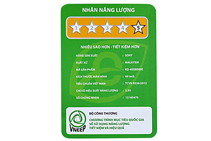 Android Tivi Sony 4K 49 inch KD-49X8000E Màu Đen