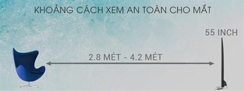 Khoảng cách hợp lý để xem Smart Tivi LG 4K 55 inch 55SJ800T