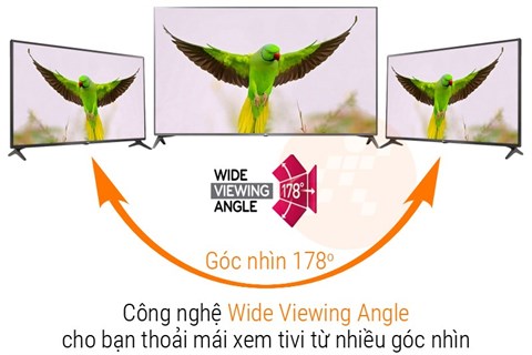Góc nhìn rộng 178 độ
