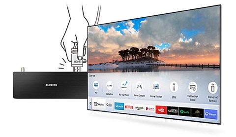 Tự động nhận diện và hiển thị tên các thiết bị mà bạn đã kết nối vào Smart Tivi Samsung 4K 65 inch UA65MU6400