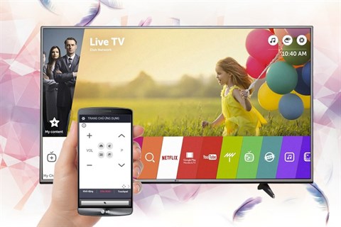 Điều khiển tivi bằng điện thoại ứng dụng LG TV Plus trên Smart Tivi LG 4K 65 inch 65UJ632T