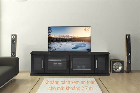 Smart Tivi LG 43 inch 43LJ553T với khoảng cách an toàn cho mắt 2.5m