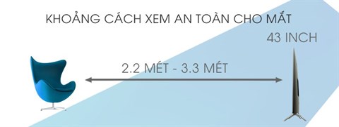 Khoảng cách hợp lý để xem tivi 43 inch trên Smart Tivi LG 4K 43 inch 43UJ633T