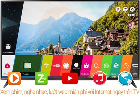Smart Tivi LG 43 inch 43UJ633T có internet trên tivi