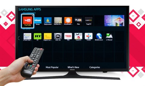 Tivi LED Samsung 49J5200 có remote điều khiển