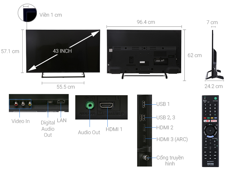 Sony KD-43X8000E 43-Inch 4K Ultra HD Smart LED TV Android - Almiria  Techstore Kenya