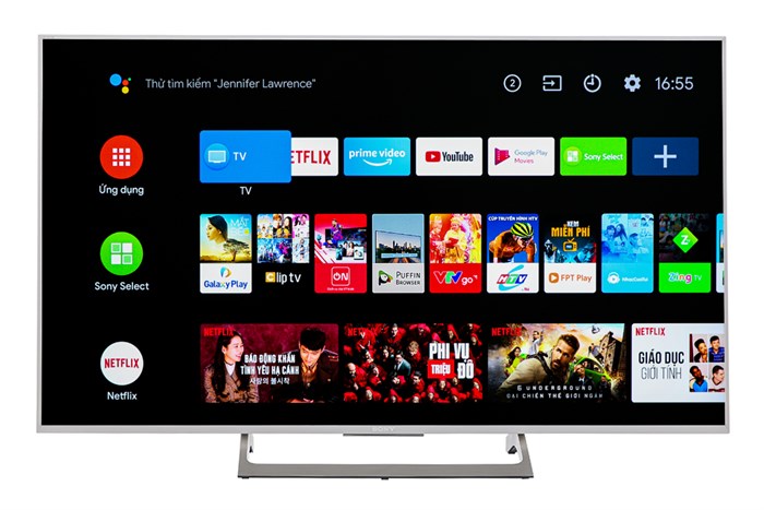 Android Tivi Sony 4K 55 inch KD-55X8000E/S Màu Bạc