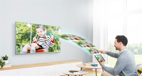 chia sẻ nội dung lên màn hình tivi trên Smart Tivi Panasonic 55 inch TH-55ES600V