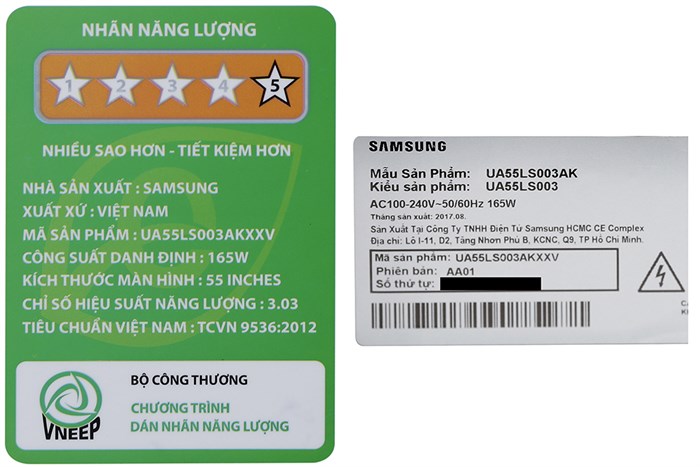 Smart Tivi Samsung 4K 55 inch UA55LS003 Màu Đen