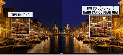 Nâng cấp chất lượng hình ảnh lên gần chuẩn 4K trên Smart Tivi Samsung 50 Inch UA50MU6150