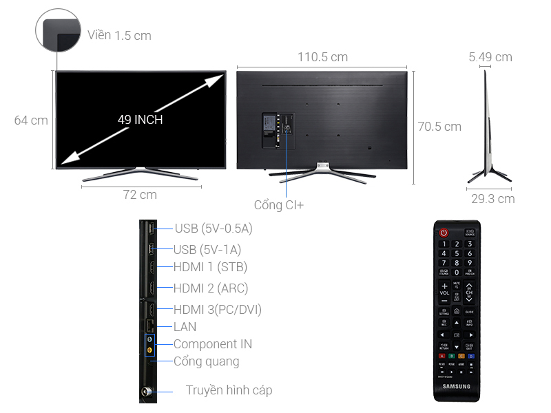 Smart Tivi Samsung 49 inch UA49M5523