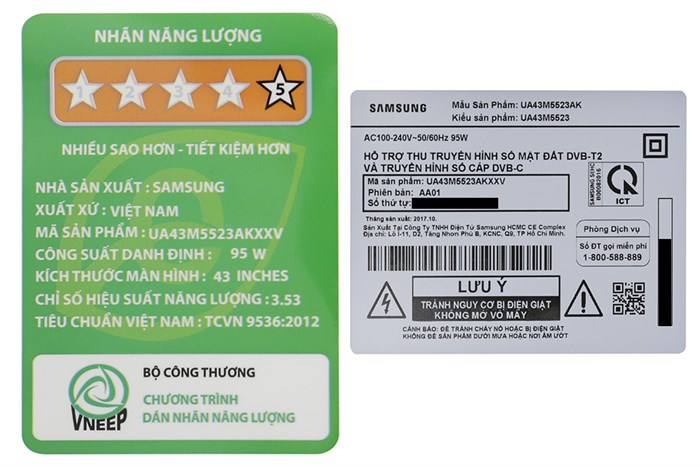 Smart Tivi Samsung 43 inch UA43M5523 Màu Đen