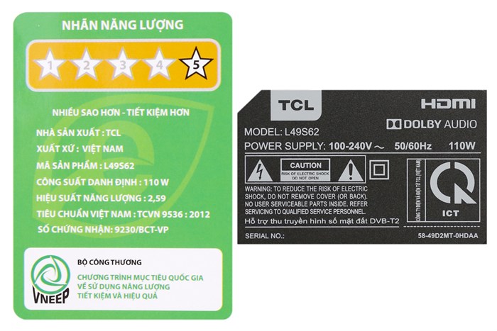 Smart Tivi TCL 49 inch L49S62