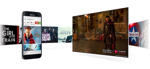 Ứng dụng Samsung Smartview trên Smart Tivi cong Samsung 55 inch UA55M6303