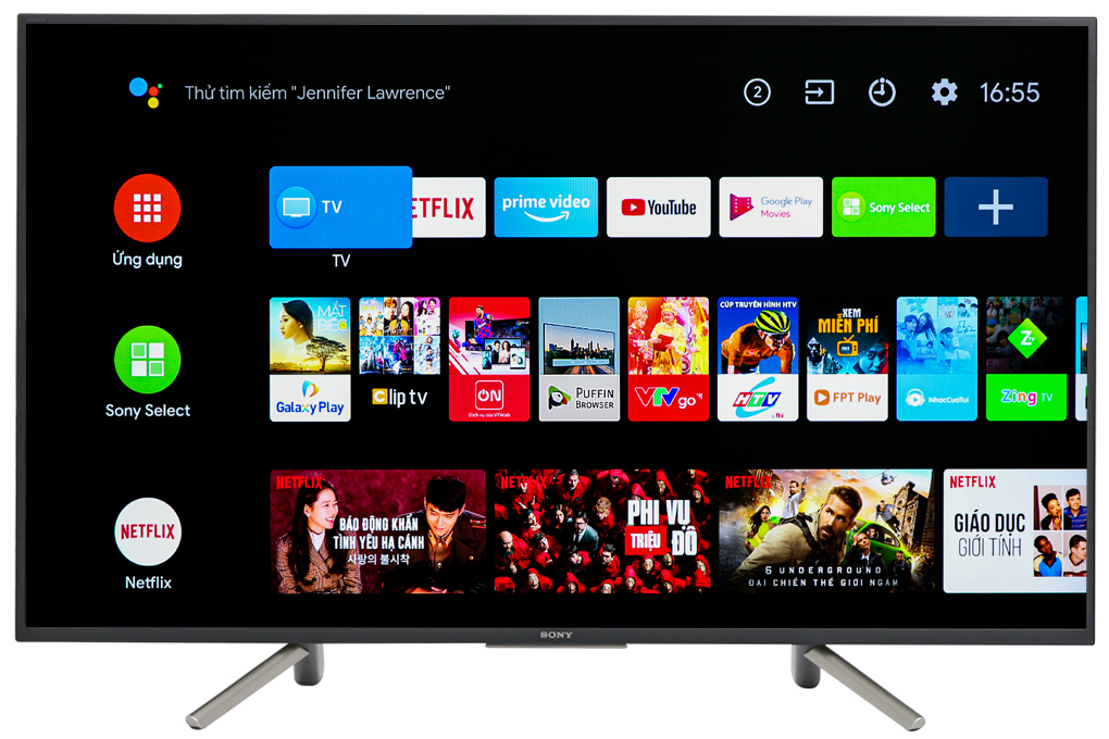 Android Tivi Sony 43 inch KDL-43W800F Màu Đen
