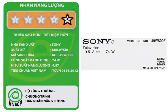 Android Tivi Sony 49 inch KDL-49W800F Màu Đen