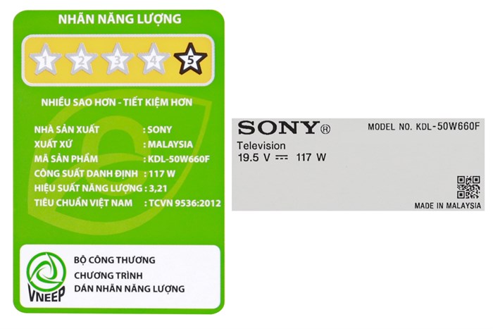 Smart Tivi Sony 50 inch KDL-50W660F Màu Đen