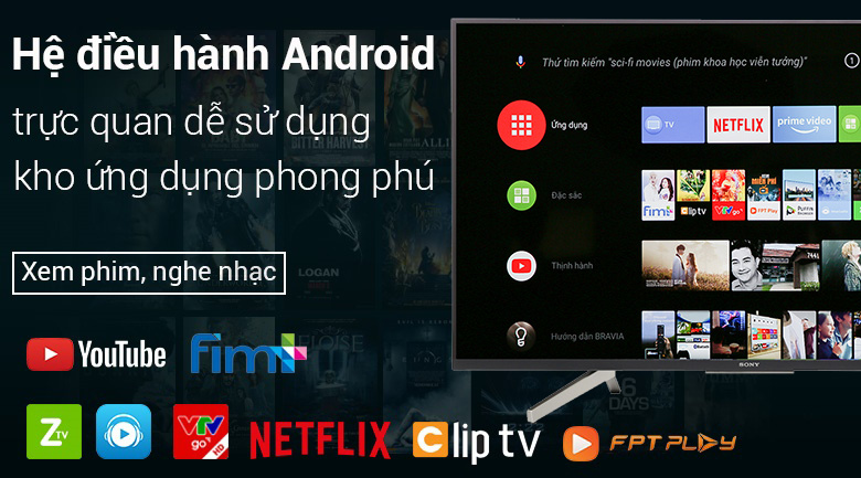 Android Tivi Sony 4K 43 inch KD-43X8500F