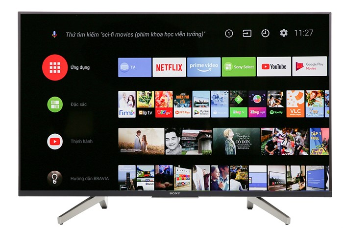 Android Tivi Sony 4K 43 inch KD-43X8500F Màu Đen