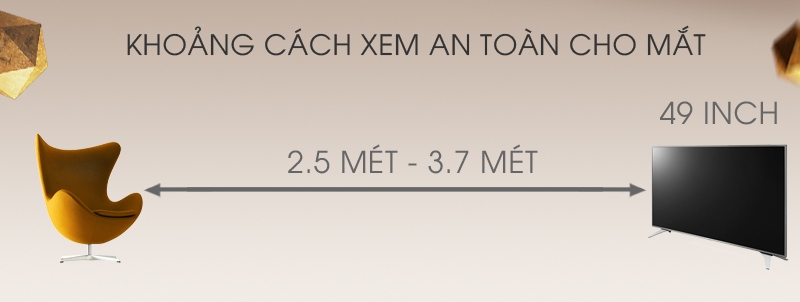 Khoảng cách hợp lý xem tivi